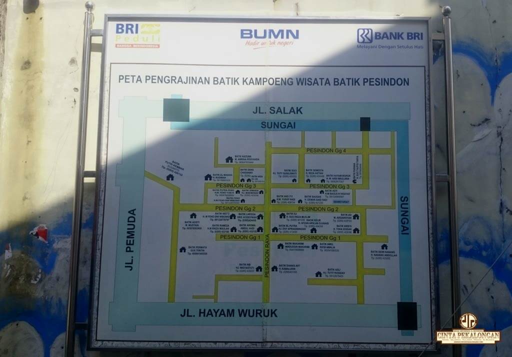Peta Kampung Batik Pesindon